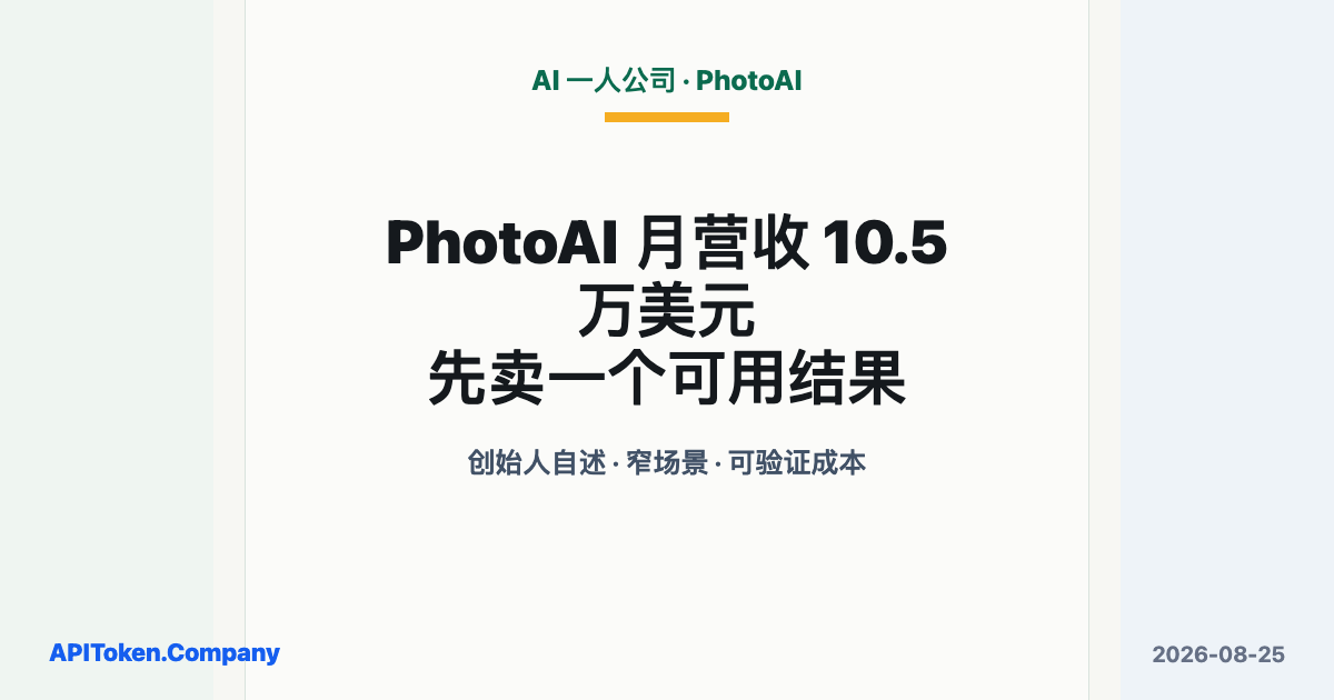 Pieter Levels and PhotoAI: A Reported $105K Monthly Revenue, Starting With One Usable Result